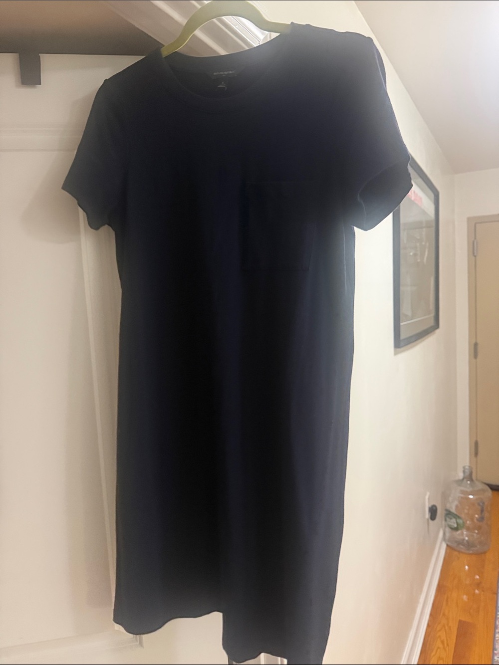 Banana Republic Navy Short-Sleeve Mini T-Shirt Dress - Navy Blue